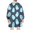 thumbnail image 2 of Wearable Oversized Blanket,Halloween Ghost Pattern Wearable Blanket Hoodie for Adults,Cozy Hooded Blankets with Super Pockets,Super Warm Fuzzy Pullover for Women & Men, 2 of 6