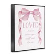 thumbnail image 2 of Stupell Industries Glam Loved More Sentiment Pink Ribbon Black Framed Giclee Art, 11 x 14, by Cindy Jacobs, 2 of 8