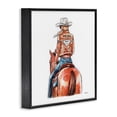 thumbnail image 3 of Stupell Industries Southwestern Glam Jacket Cowgirl & Horse Black Framed Giclee Art, 17 x 17, by Amanda Greenwood, 3 of 8