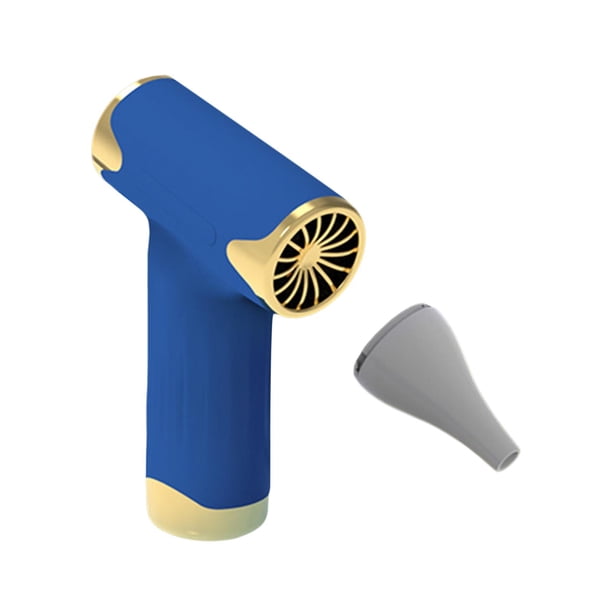 Secador de pelo automático, secador de pelo portátil, secador de pelo compacto pequeño de bajo ruido para mujeres y hombres, secador de pelo inalámbri Azul