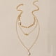thumbnail image 5 of Collar para mujer, joyería para mujer, joyería para mujer, collar geométrico con borlas y disco, collar con colgante de pájaro, collar 3 en 1, 5 of 5