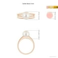 thumbnail image 5 of ANGARA Solitaire Freshwater Cultured Pearl Split Shank Ring in 14K Rose Gold for Women | June Birthstone, Birthday, Anniversary, Jewelry Gift for Women | Pearl Ring, 5 of 9