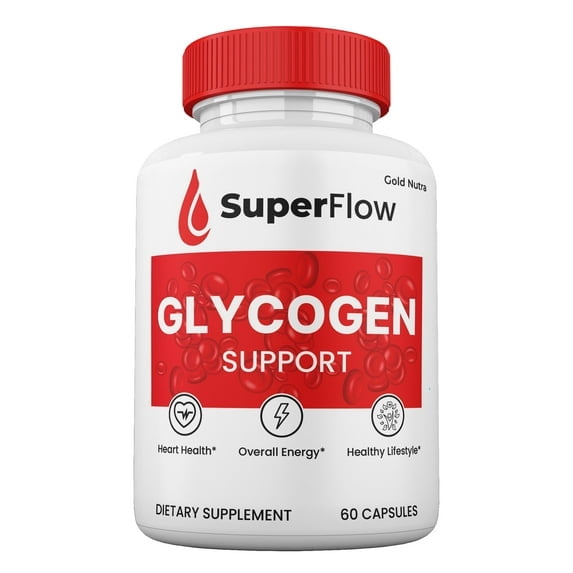 (1 Pack) Super Flow Glycogen Support Capsules, Super Flow Pills Blood Support All Natural Supplement High Potency SuperFlow 30 Day Supply