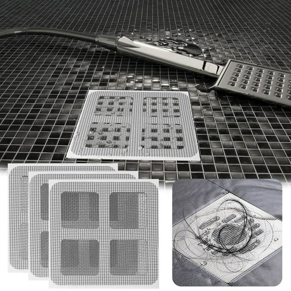 Drain Sticker under $5! Yannianjz Bathroom Sink Hair Filter Stickers, Disposable Drain Stoppers for Shower Tub, Self Adhesive Floor Drain Covers, 120pc Clog Prevention Hair Catchers