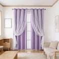 thumbnail image 6 of Jensvialia Double Layer Star Lace Blackout Curtains 2-in-1 Sheer Star Pattern with Blackout Liner Thermal Insulated Curtain Panel for Bedroom Living Room Nursery - 40x51 Inch Single Panel, 6 of 6