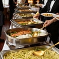 thumbnail image 6 of GPED 10 Pieces Stainless Steel Serving Utensils, Large Serving Utensils Set for Partie, Include 8.7" Pie Cake Server, 8.7" Serving Spoons, 8.7" Slotted Spoons, and 9.4" Tongs (Gold), 6 of 7