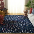 thumbnail image 2 of SAFAVIEH Metro Rodina Geometric Striped Area Rug, Navy/Pink, 8' x 10', 2 of 7