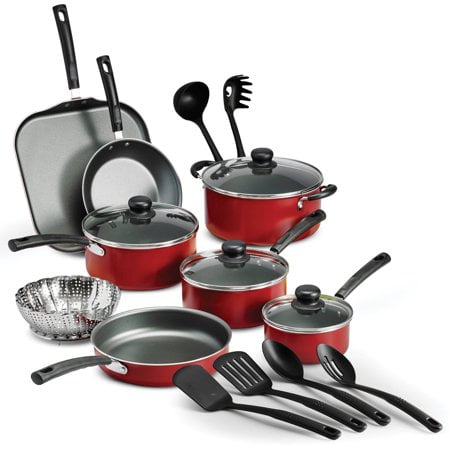 

MIO Primaware 18 Piece Non-stick Cookware Set Red