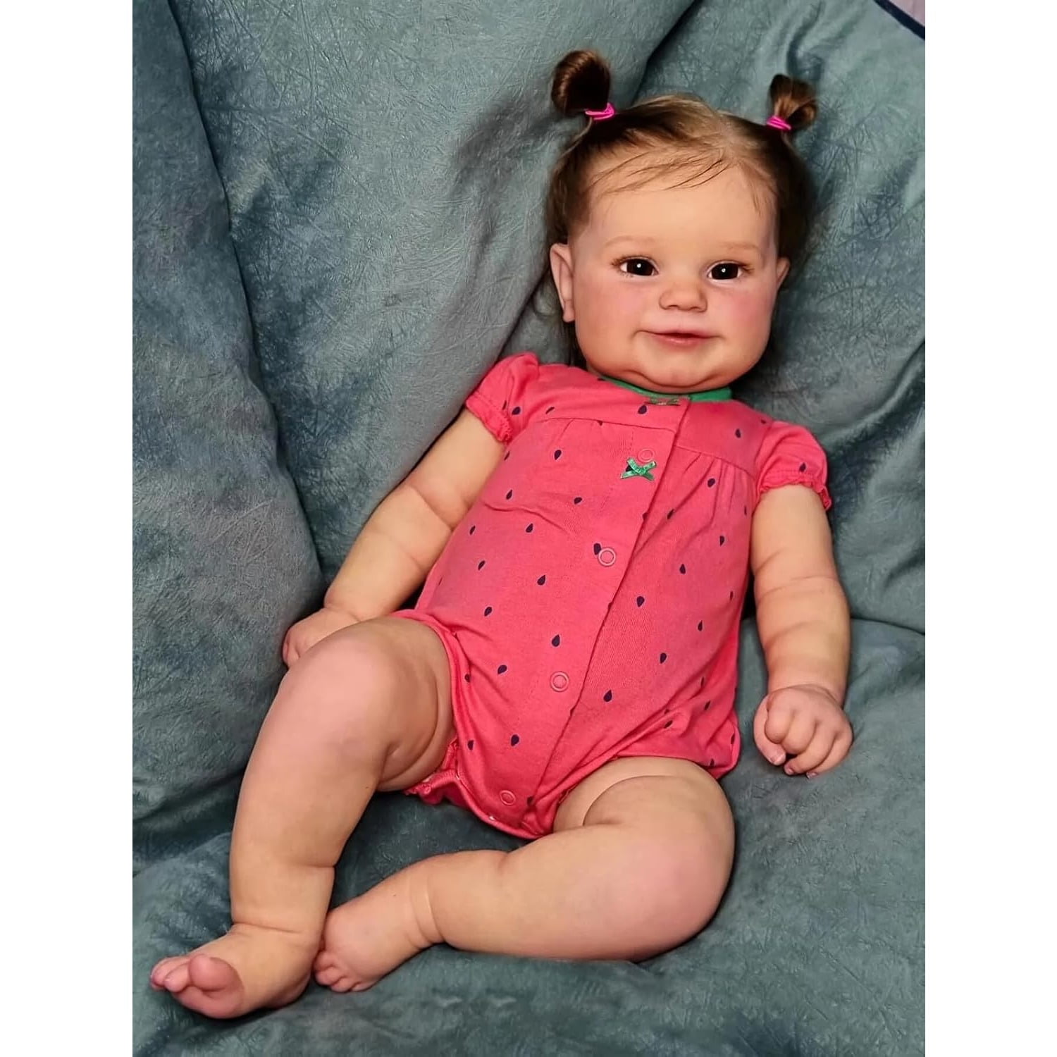 Lifelike Reborn Baby Dolls - 24Inches Soft Vinyl Handmade Realistic Baby Dolls Adorable Smiling Lifelike Newborn Toddler Dolls for Girls