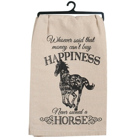 Kayo Designs - Grace & Beauty Happiness Horse Kay Dee Designs Flour Sack Towel - 26 in x 26 in