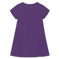 thumbnail image 5 of YOUYEDIAN Plus Size Spring Girls' Dresses 2025 Summer Casual Dress Short Sleeve Plain T Shirt Dress Crewneck a Line Dresses,Purple 9-10 Years, 5 of 6