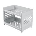 thumbnail image 2 of Storage Shelf Double Tiers Multi-Function Plastic Cosmetic Sundries Organizer for Home, 2 of 9