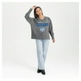 thumbnail image 3 of Women's Gameday Couture  Gray BYU Cougars French Terry V-Neck Pullover Sweatshirt, 3 of 6