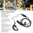 thumbnail image 4 of 2 Way  Headset, PU Noise Reduction Convenient G Shape  Talkie Headset Waterproof PTT Microphone  For BF UV9RPLUS, 4 of 8