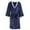 Blue, variant on EFINNY Women's Flannel Robes Soft Warm Plush Nightgowns Spa Bathrobe Lacework Sleepwear Ladies Knee Length Bath Gown