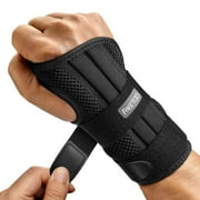 FREETOO Wrist Brace for Carpal Tunnel Relief Night Support , Maximum Support Hand Brace with 3 Stays for Women Men , Adjustable Wrist Support Splint for Right Left Hands for Tendonitis, Arthritis ,
