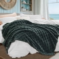 thumbnail image 4 of U by Bedsure Green Fleece Blanket for Couch - Super Soft Cozy Blankets for Women, Girls, 50x60 inches, 4 of 6