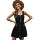 thumbnail image 4 of ABPHQTO Minivestido negro con volantes a capas para mujer, 4 of 5