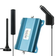 JACOOL Cell Phone Signal Booster for Car Truck SUV Vehicle RV | Verizon AT&T on Band 12/13/17 | Boosts 4G LTE 5G Data & Volte | Omni-Directional Antenna Easy Installation | FCC Approved Cell Booster