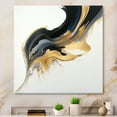 thumbnail image 2 of Designart Black, White And Gold Liquid Art I Canvas Wall Art, 2 of 5