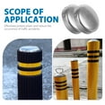 thumbnail image 4 of Minkissy 2pcs Warning Post Finials Metal Silver for Outdoor Safety Use, 4 of 5