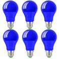 thumbnail image 1 of Bombilla LED azul Wivety A19 E26 Base 9W (6 paquetes), 1 of 7