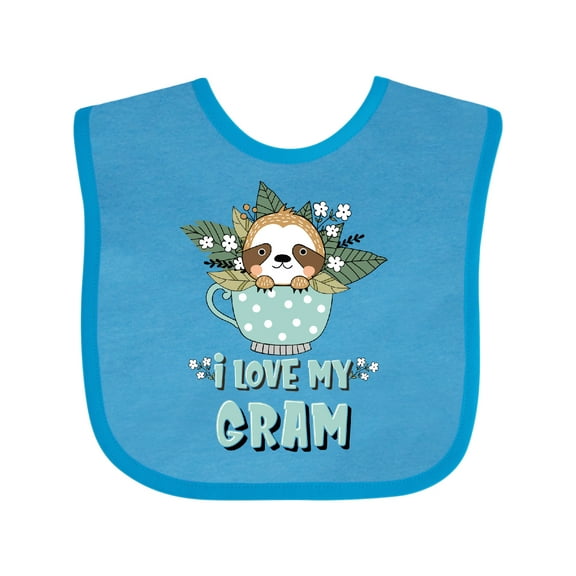 Inktastic Teacup Raccoon I Love My Gram Boys or Girls Baby Bib