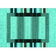 thumbnail image 1 of Ahgly Company Machine Washable Indoor Rectangle Solid Turquoise Blue Modern Area Rugs, 5' x 8', 1 of 4