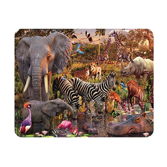 3D LiveLife Magnet - Waterhole from Deluxebase. Lenticular Wild Animal Refrigerator Magnet. Decorative 3D Safari Flat Magnets. Cute Small Magnets for Fridge, Dishwasher and Whiteboard.