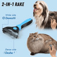thumbnail image 2 of Clearance Pet Pro Grooming Tool - Blue Deshedding Brush for Detangling and Dematting Long, Matted Fur on Cats and Dogs, 2 of 6