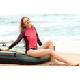 thumbnail image 4 of Charmo Womens Long Sleeve Rash Guard Striped Swim Shirts Sun Protection UPF 50+, 4 of 6