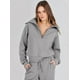 thumbnail image 4 of Conjunto de chándal de 2 piezas para mujer, otoño de 2023, sudadera holgada con media cremallera y pantalón de chándal de pierna ancha, conjunto de chándal para estar en casa., 4 of 5
