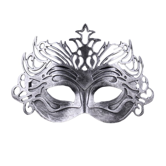 Xfvqtps Masquerade Mask for Men Half Face Retro Rome Mask Ball Mask Celebrations Party Accessory Silver