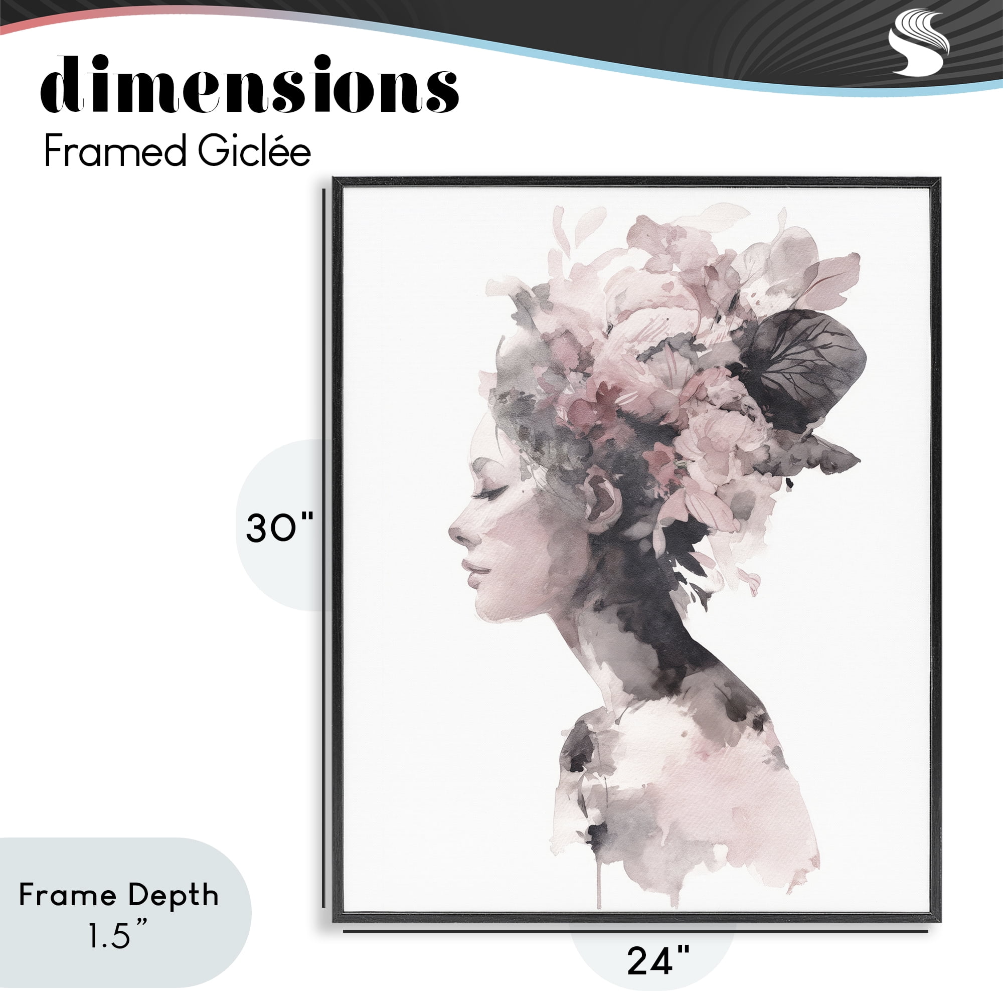 Stupell Industries Nature's Empress Silhouette Black Framed Giclee Art, design by Svetlana Aleynikova