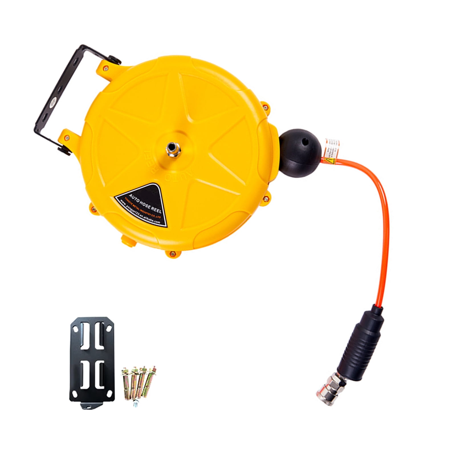 Retractable Air Hose Reel Heavy Duty Air Compressor Hose Reel Ceiling Wall Mount for Garage Workshop Studio