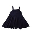 thumbnail image 2 of ATOGUTA Girls Dresses Spaghetti Strap Size 6M-13 Sleeveless Dresses Casual Flared Dresses Summer Outfits Blue, 2 of 3
