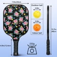 thumbnail image 4 of Pickleball Paddles Set,Pioneer Flower Floral Print Pattern Fiberglass Surface Pickleball Racket Set with 2 Indoor Outdoor Pickleball Balls and Pickleball Bag,Pickle-ball Equipment, 4 of 6