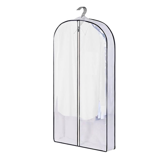 Clear Garment Covers for Hanging Clothes,Garment Suit Bag for Closet Storage and Travel Foldable Garment Bag with Two Transparent Window for Hanging Clothes,Travel Suit Bag for Suits Skirts Jacket