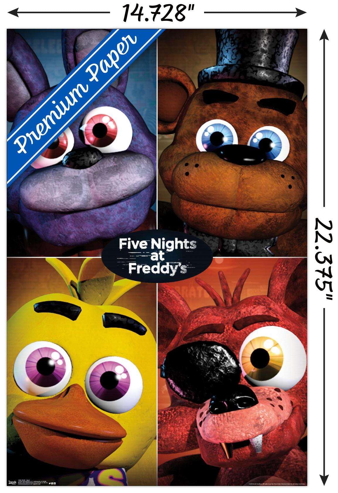 Five Nights at Freddy's - Quad Wall Poster, 14.725" x 22.375"