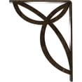 thumbnail image 4 of Ekena Millwork 1 1/2"W x 7 1/2"D x 10"H Versailles Wrought Iron Bracket, (Single center brace), Antiqued Pale Gold, 4 of 7