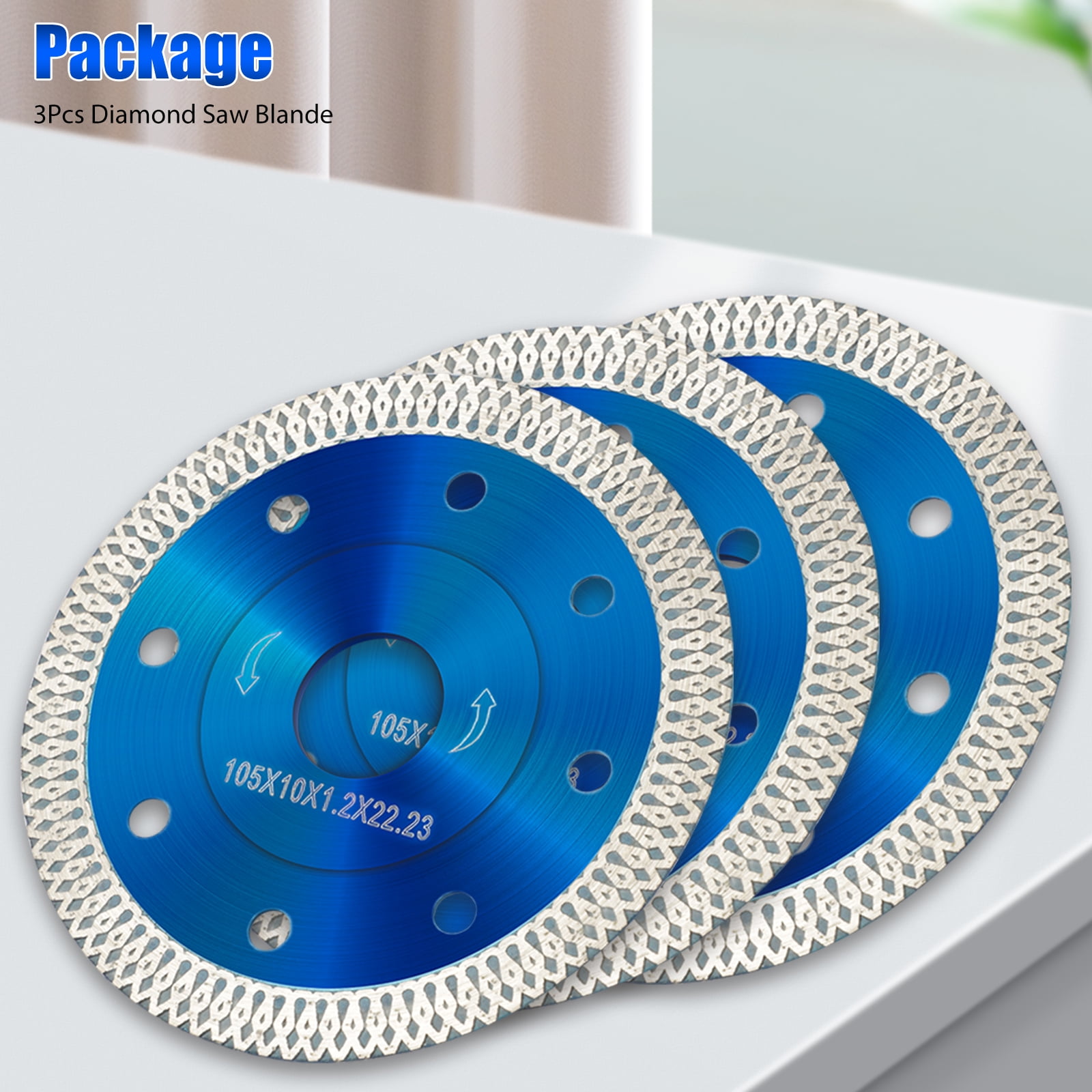 GRIP TIGHT TOOLS 7 in. Professional Segmented Cut Diamond Blade for Cutting  Granite, Marble, Concrete, Stone, Brick and Masonry (3-Pack) B1527-3 - The  Home Depot