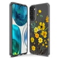 thumbnail image 3 of MUNDAZE Motorola One 5G Yellow Summer Flowers Floral Shockproof Clear Hybrid Protective Phone Case Cover, 3 of 5