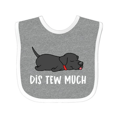 

Inktastic Napping Dis Tew Much Labrador Retriever Gift Baby Boy or Baby Girl Bib