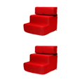 thumbnail image 3 of Maoww Portable Washable Pet Dog Stairs Ladder Ramp 3 Steps for Indoor Red 35 x 30 x 30cm 2Set, 3 of 6