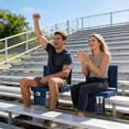 thumbnail image 5 of CONCETTA Stadium Seats with Back Support, 350 LBS Weight Capacity Thick Padded Bleacher Chair with Cup Holder, Storage Pocket, Padded Shoulder Strap & Built-in Handle for Sports Events, Navy Blue, 5 of 8