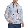 thumbnail image 2 of Balery Blue Butterfly Pattern Mens Hoodie Kangaroo Pocket Hoodie Pullover Hooded Sweatshirt Ideal for Daily Wear Travel and Home-3X-Large, 2 of 7