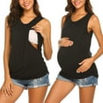 thumbnail image 2 of Camiseta de maternidad para mujer, camiseta de lactancia, camiseta de embarazo sin mangas de doble capa, 2 of 6