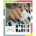 thumbnail image 1 of PVCS Autocollant de Vernis à Ongles de Couleur Pure Glitter Autocollant Complet, 1 of 2
