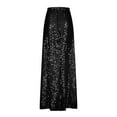 thumbnail image 5 of Women's Sparkly Sequin Maxi Skirt Elastic High Waisted Flowy Long Skirts Glitter Formal Evening Skirt for Night Out Cocktail Party, 5 of 6