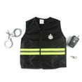 thumbnail image 4 of Cop Officer Police Costume Set Fancy Dress Up Play Cosplay Preschool Toy Drama Props, 4 of 8